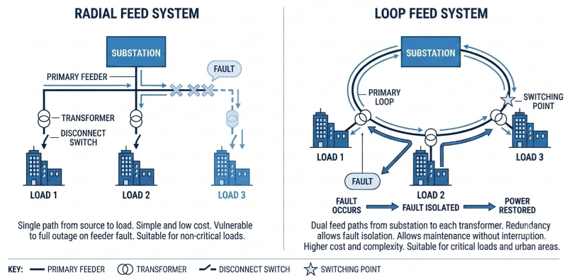 Radial Feed Vs. Loop Feed Radial Feed Vs. Loop Feed